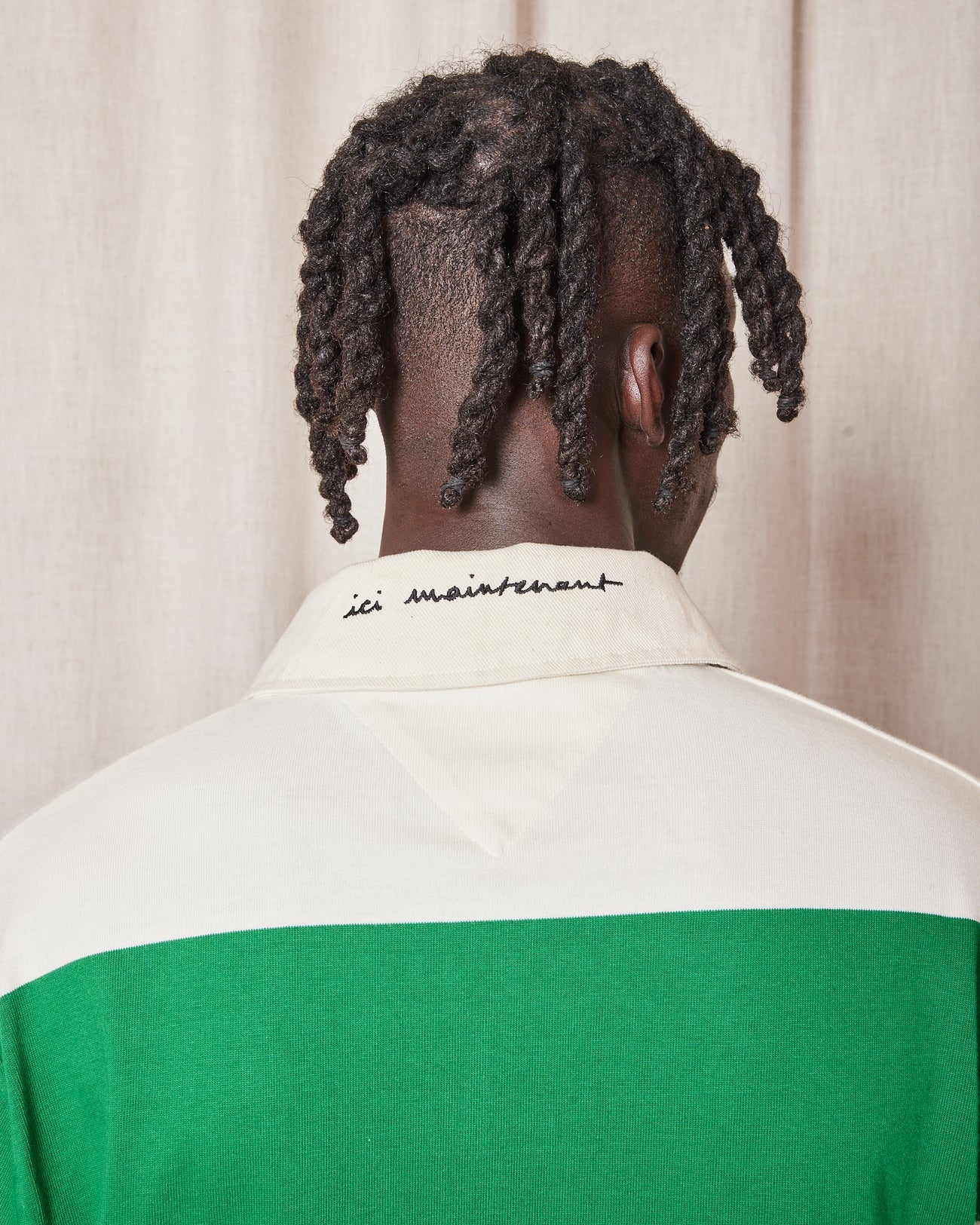 JONAH RUGBY SHIRT - GREEN STRIPES