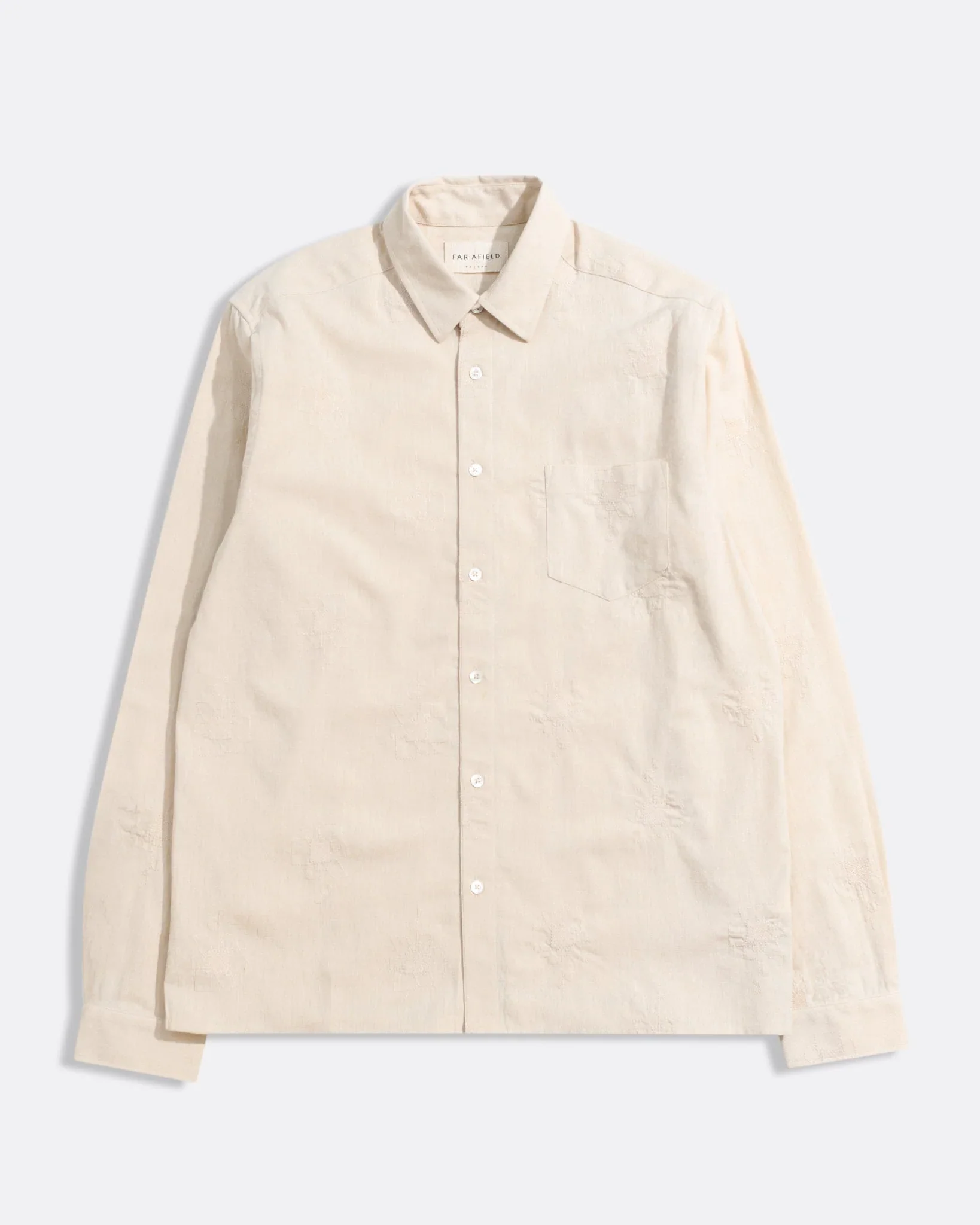 EMBROIDERED ABSTRACT FLOWER SHIRT