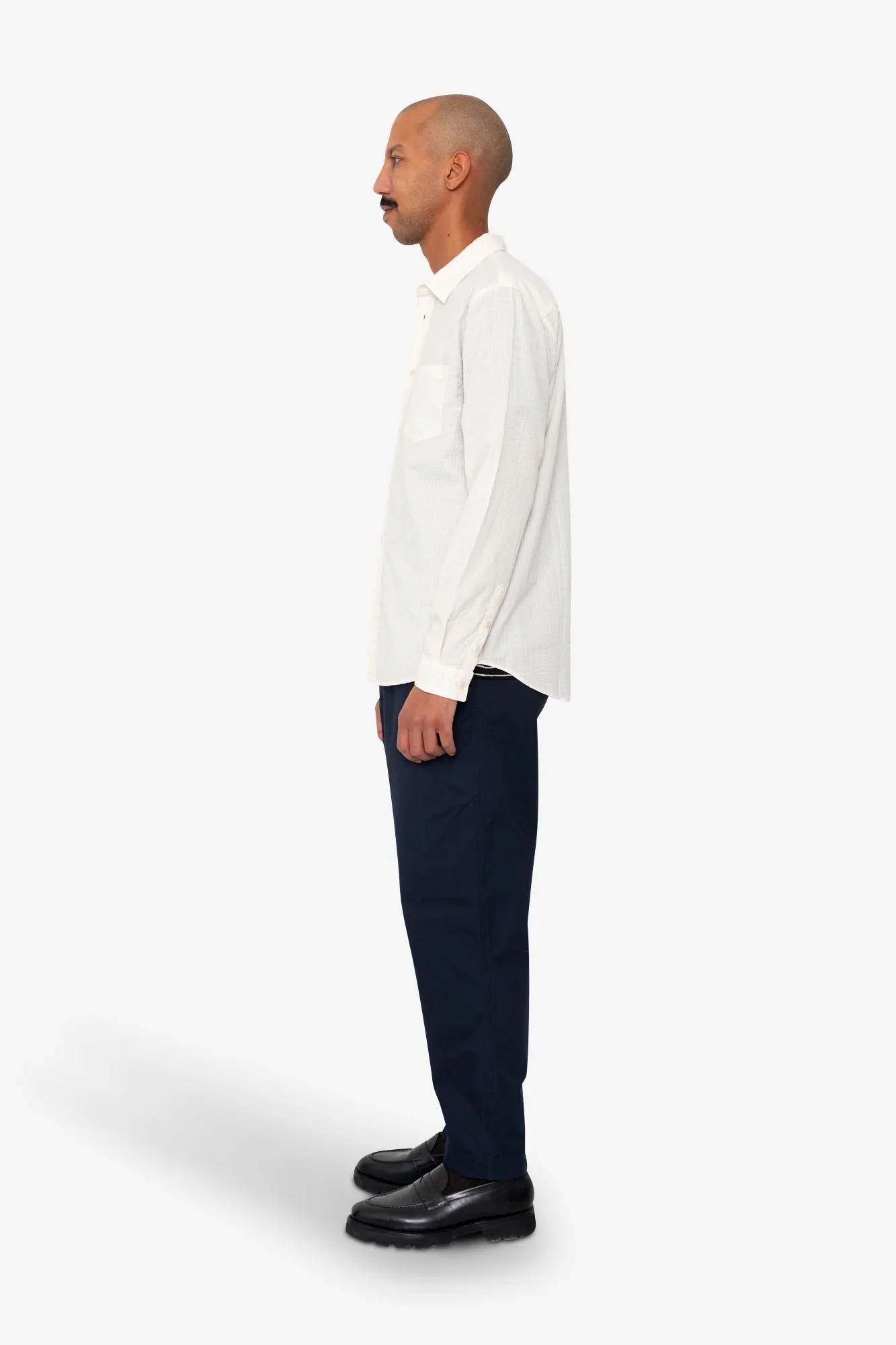 RELAXED FIT SHIRT - ECRU SEERSUCKER