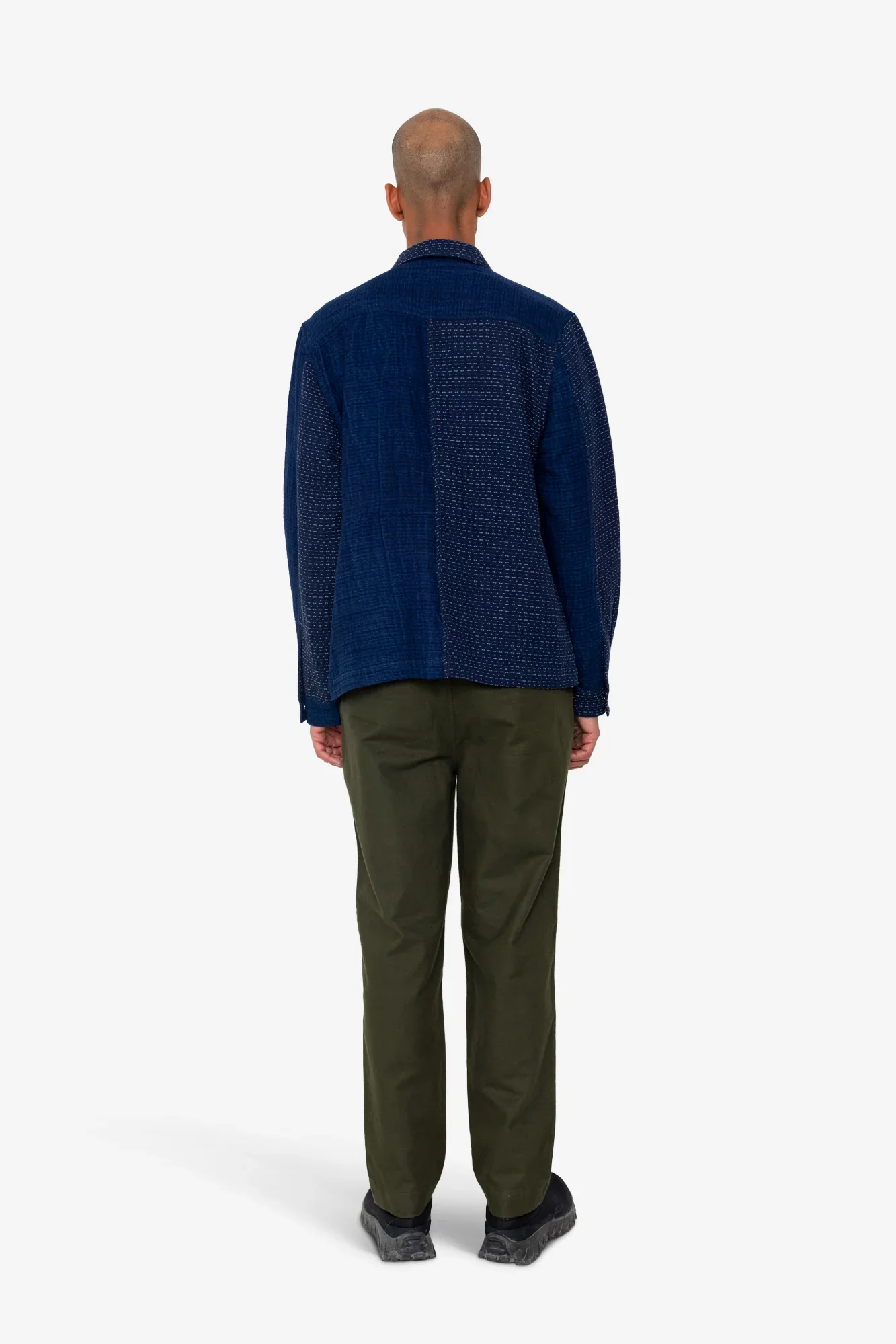 ASSEMBLY JACKET - INDIGO WAFFLE PATCHWORK