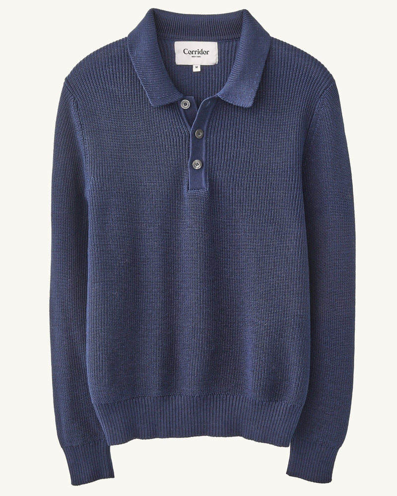 LS SLOUCHY POLO - NAVY