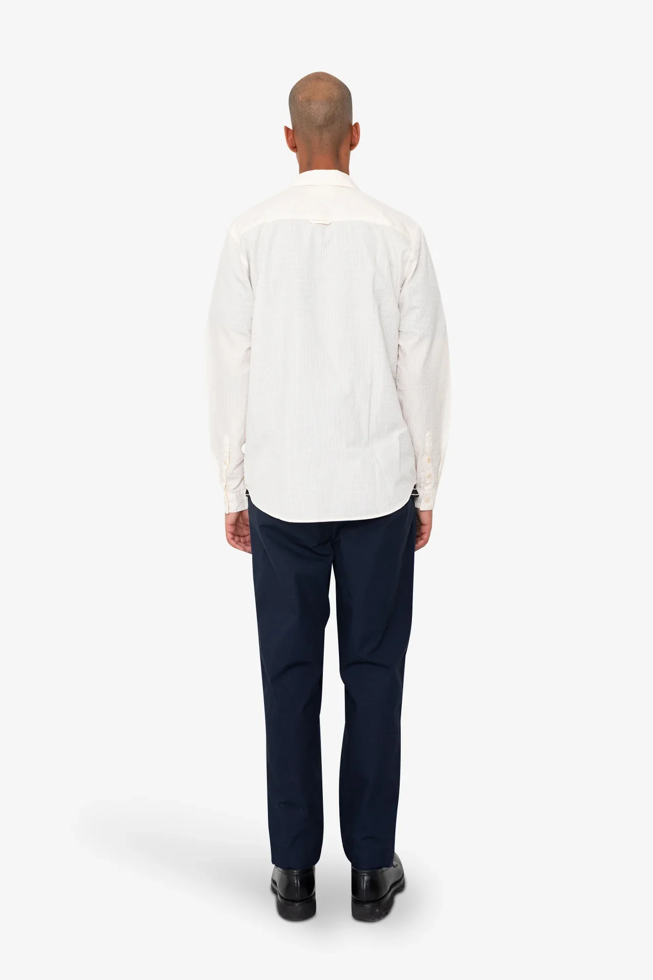 RELAXED FIT SHIRT - ECRU SEERSUCKER