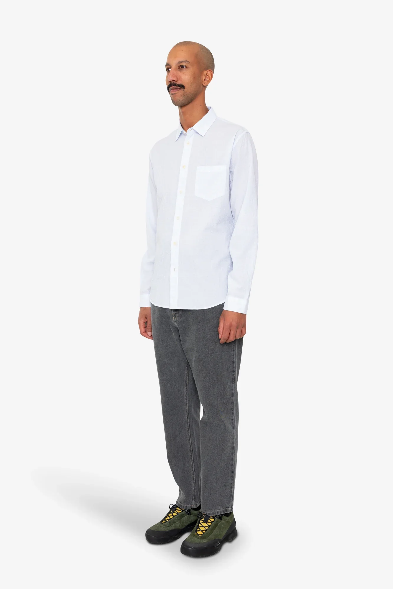 RELAXED FIT SHIRT - BLUE MICROSTRIPE
