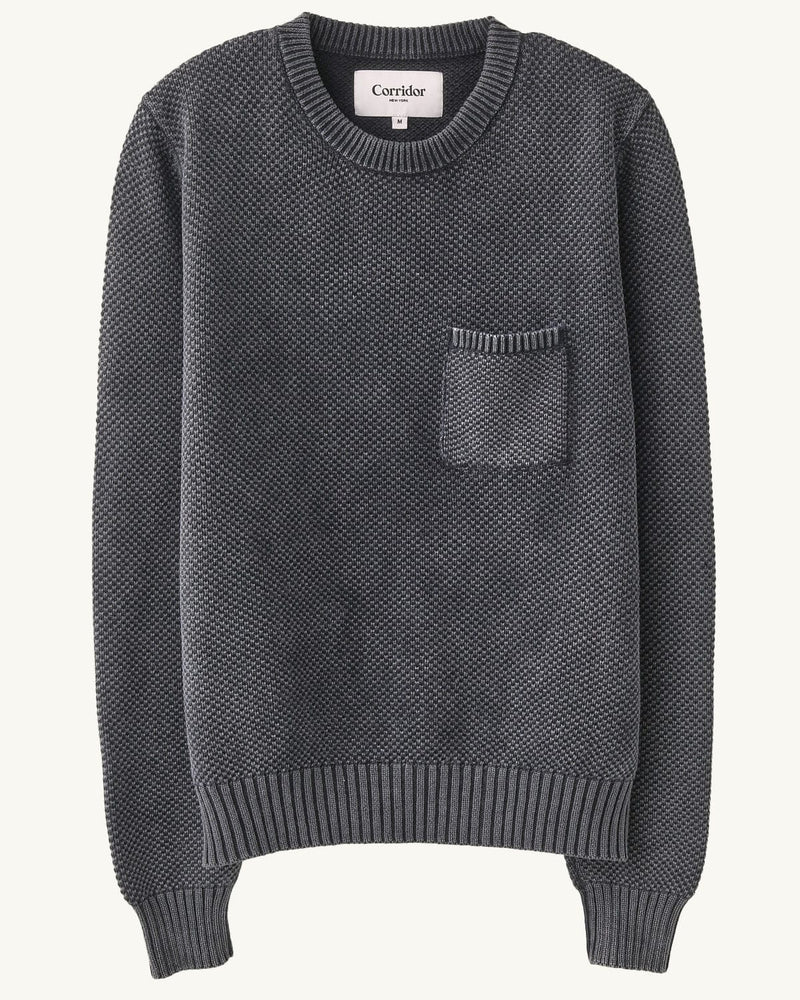 POCKET CREWNECK - BLACK