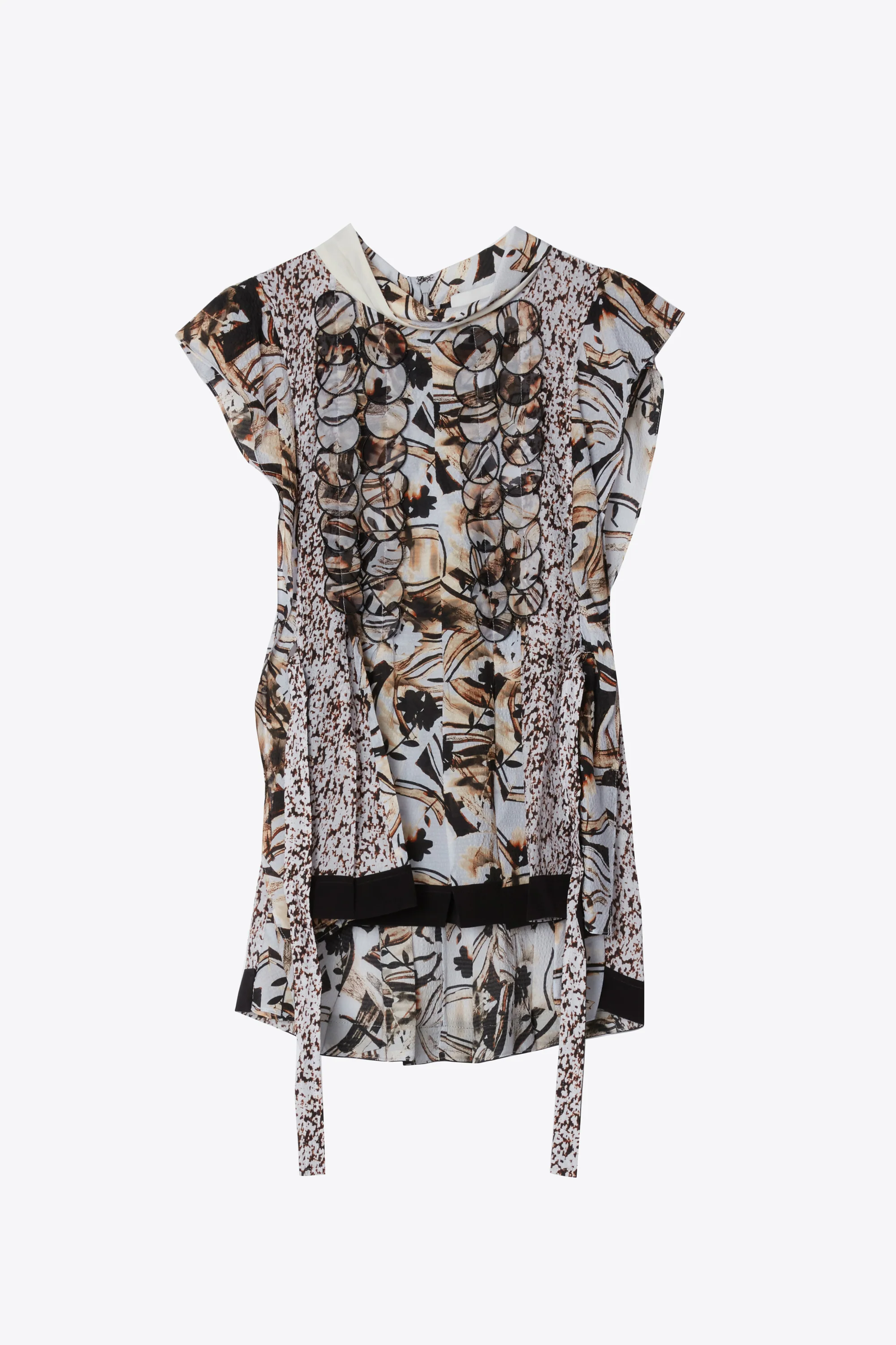 Floral Impressions Pleated Blouse