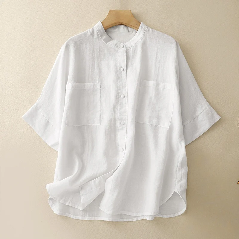 LIGHT BLUE LINEN SHIRT