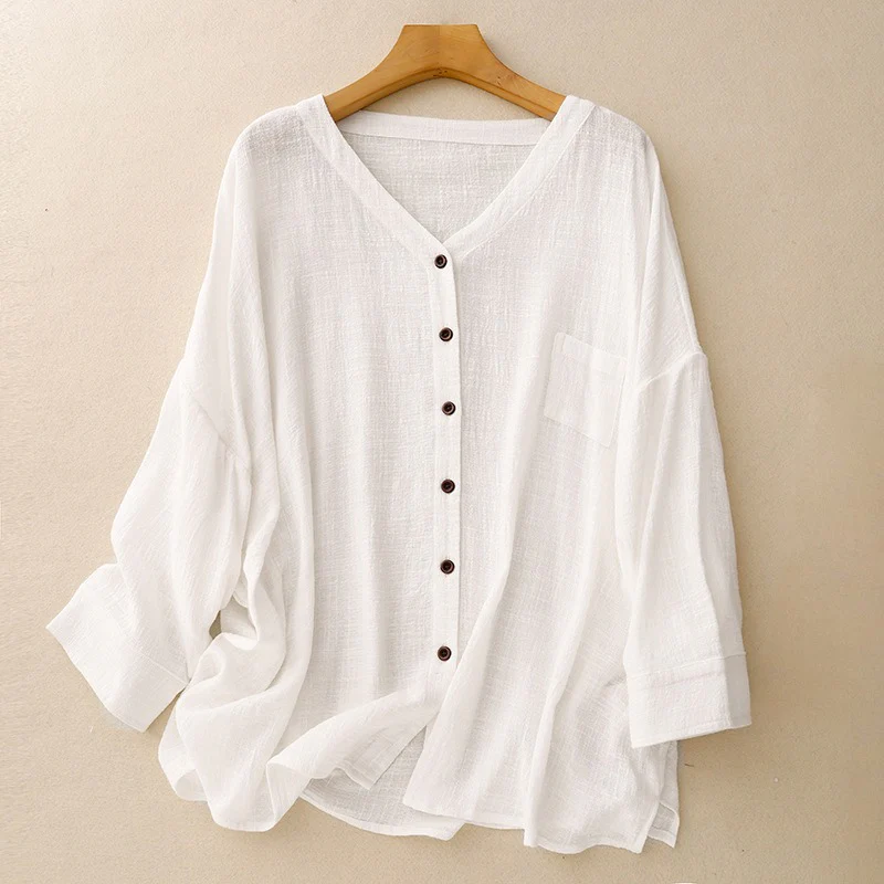 WHITE LINEN SHIRT