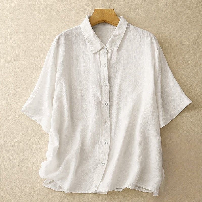 WHITE LINEN SHIRT