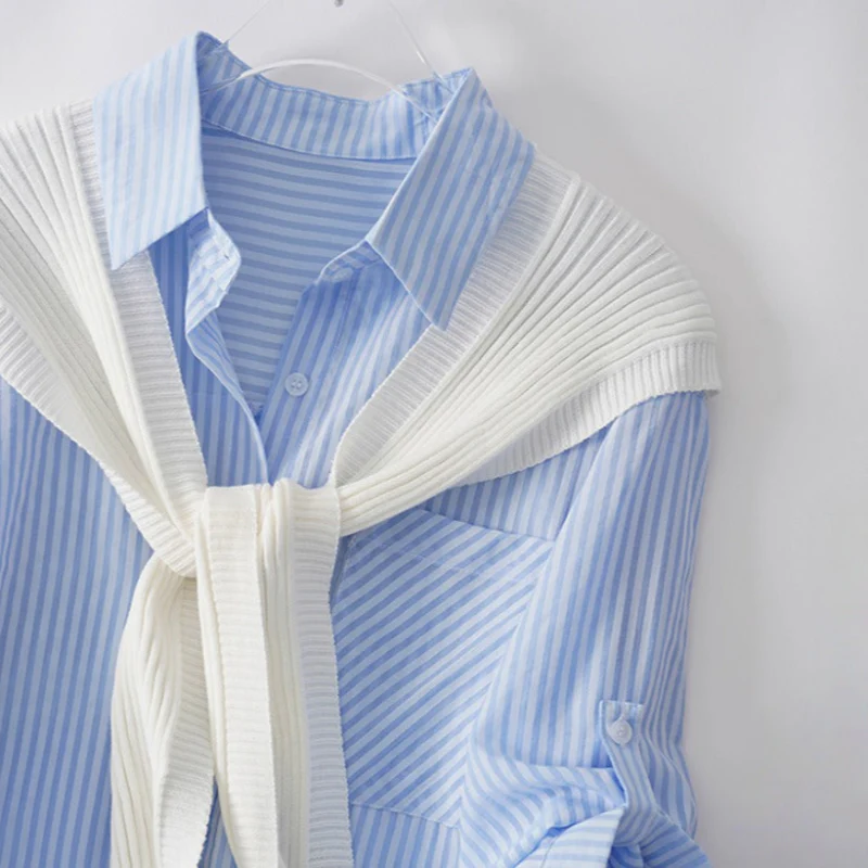 LIGHT GREEN LINEN SHIRT WITH SCARF