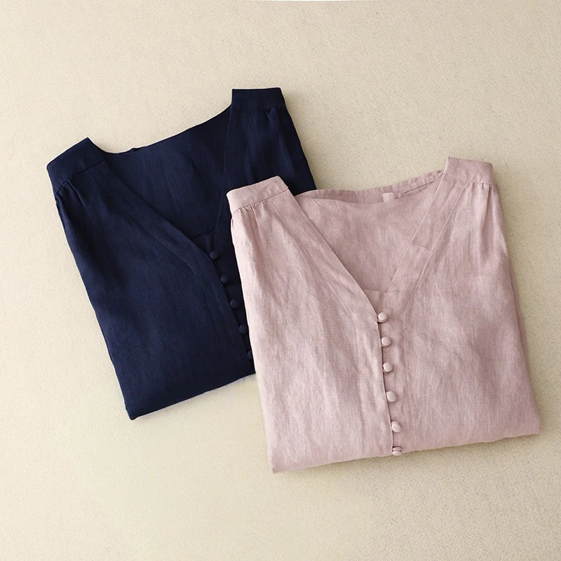 PINK LINEN SHIRT