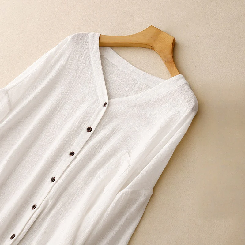 WHITE LINEN SHIRT
