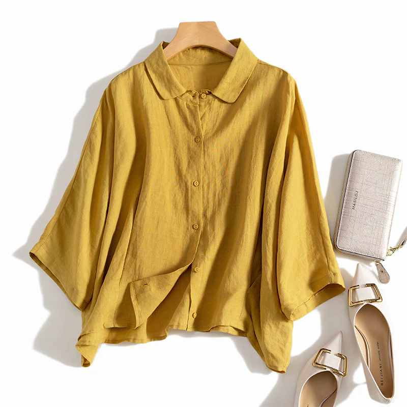 YELLOW LINEN SHIRT