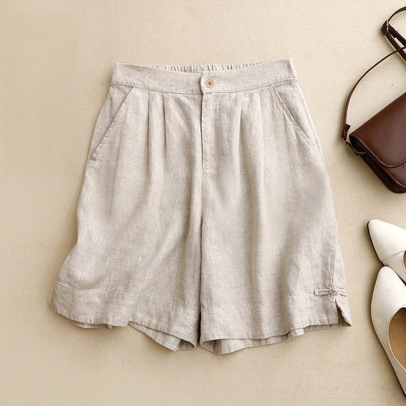 LINEN SHORTS WITH POCKETS