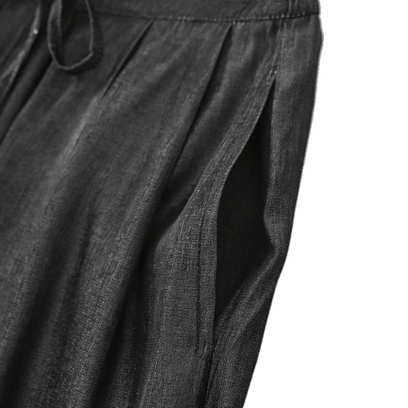 DARK GREY LINEN SKIRT