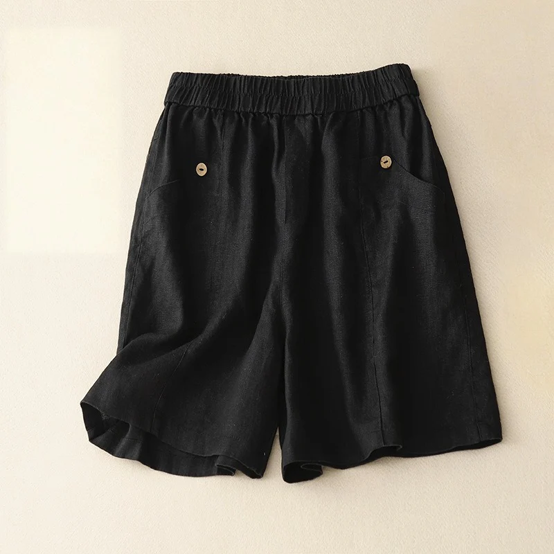 LINEN SHORTS WITH POCKETS