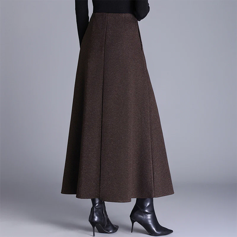 BROWN CASHMERE SKIRT