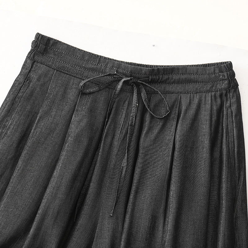 DARK GREY LINEN SKIRT