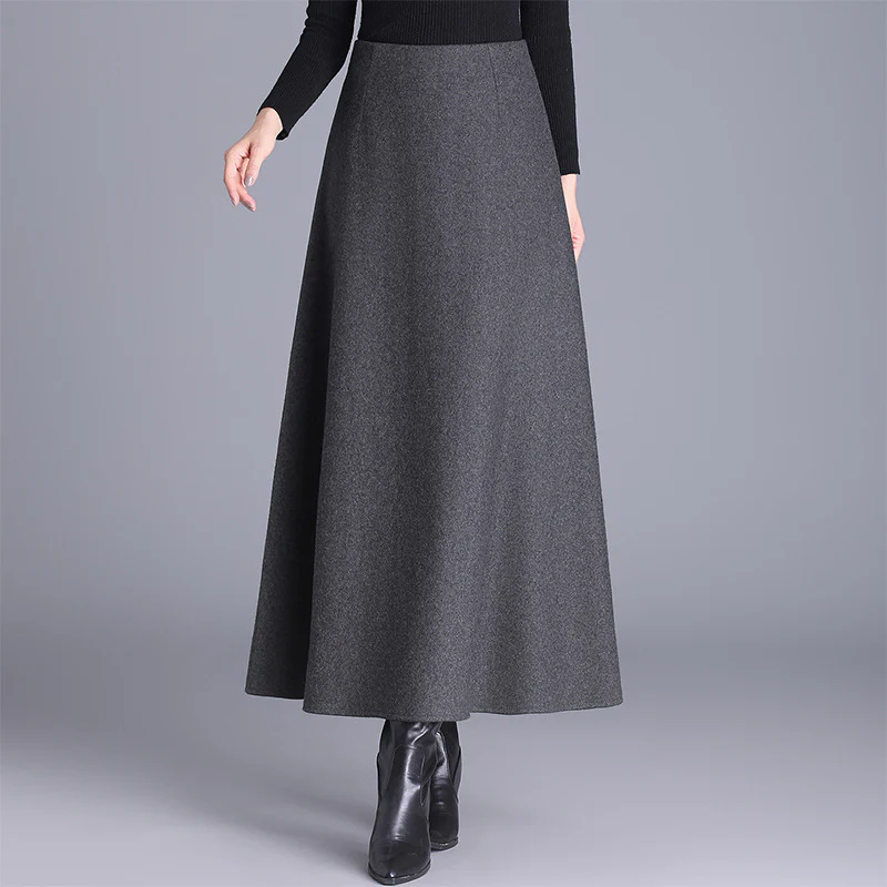 BROWN CASHMERE SKIRT