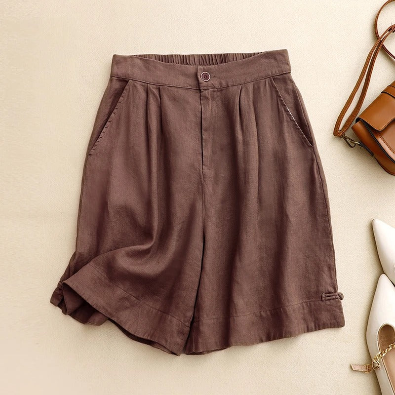 LINEN SHORTS WITH POCKETS