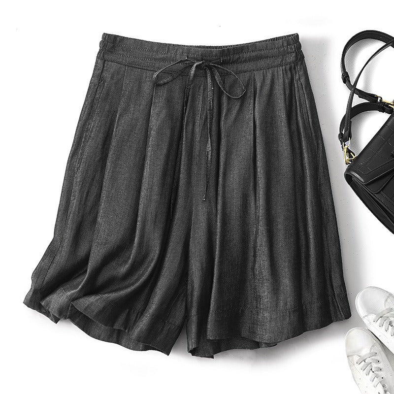 DARK GREY LINEN SKIRT