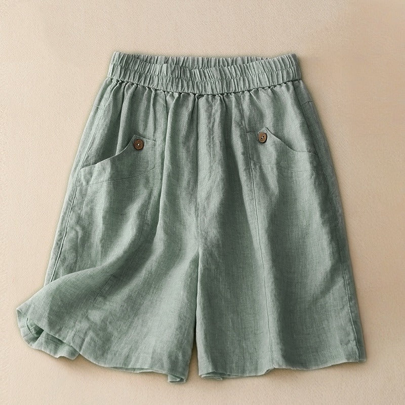 LINEN SHORTS WITH POCKETS