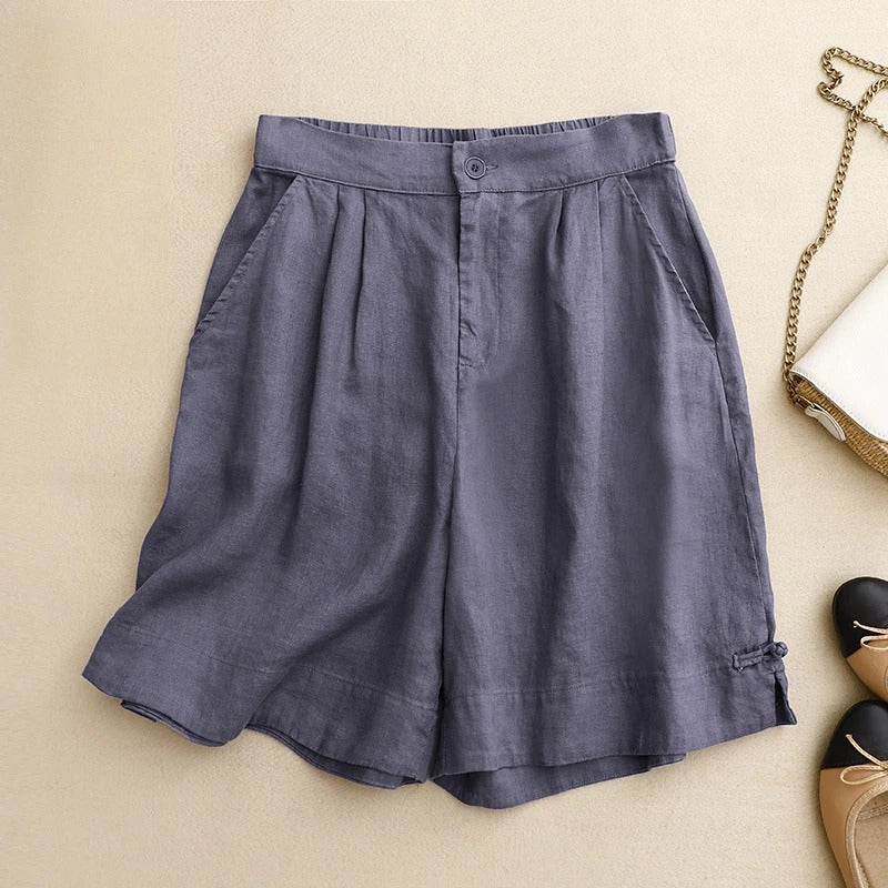 LINEN SHORTS WITH POCKETS