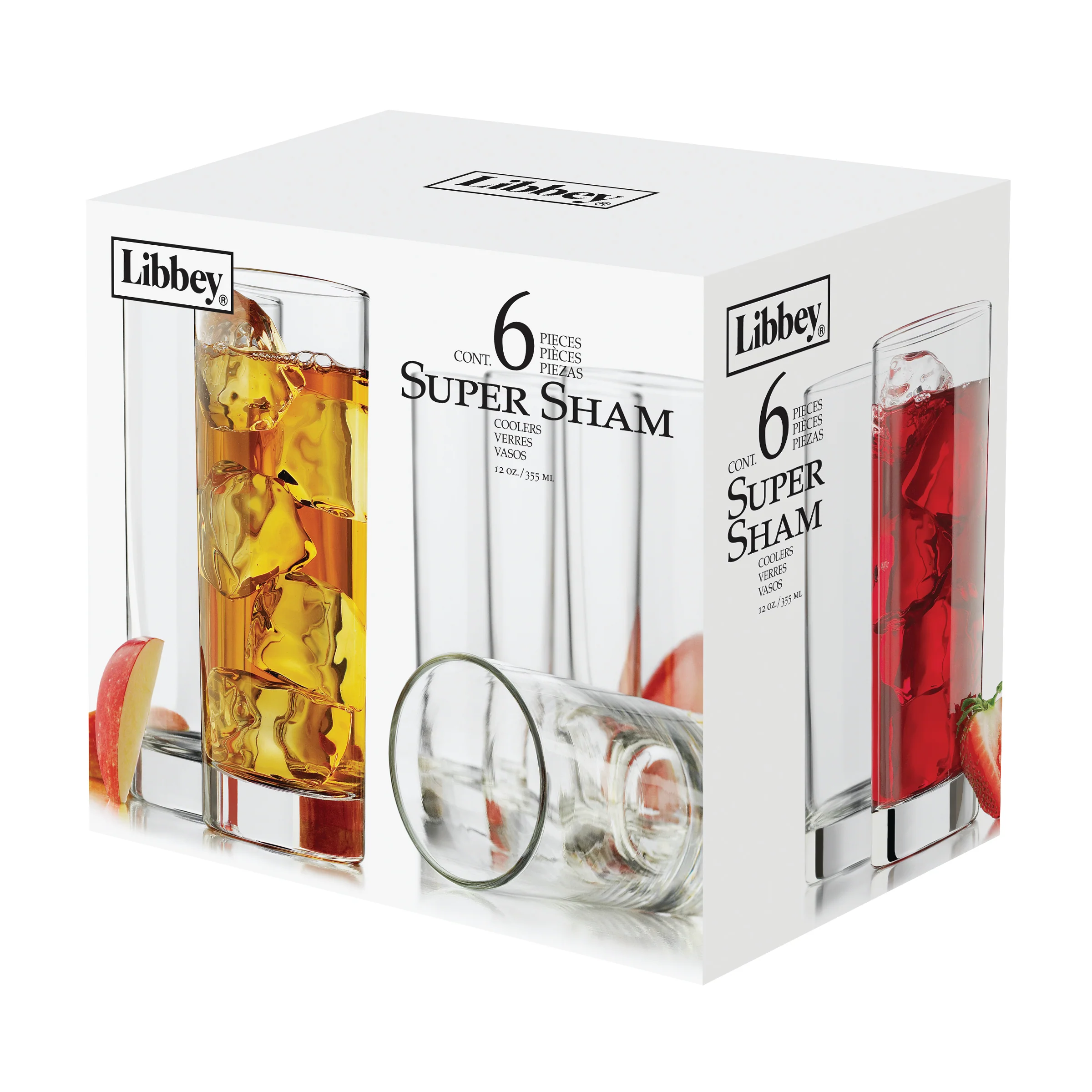 SET 6 VASOS SUPER SHAM ALTO 355ML