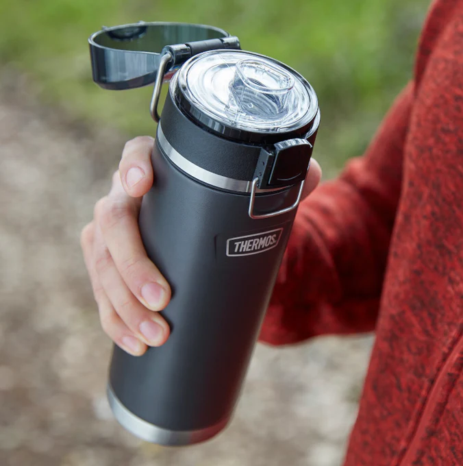 BOTELLA HIDRATACIÓN ICON ACERO INOXIDABLE 710ML GRAFITO