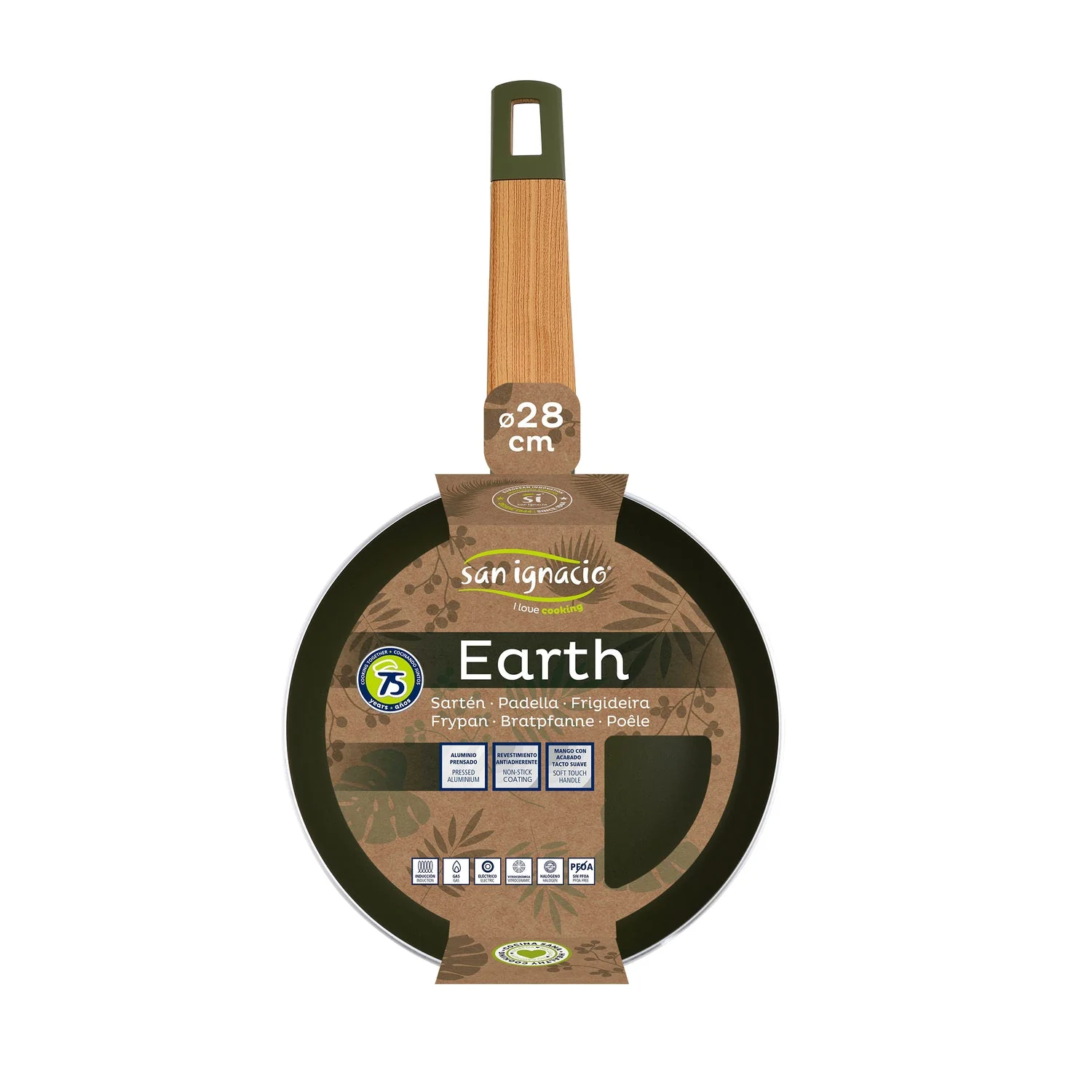 SARTEN 28X6.4 CM ALUMINIO PRENSADO GREEN