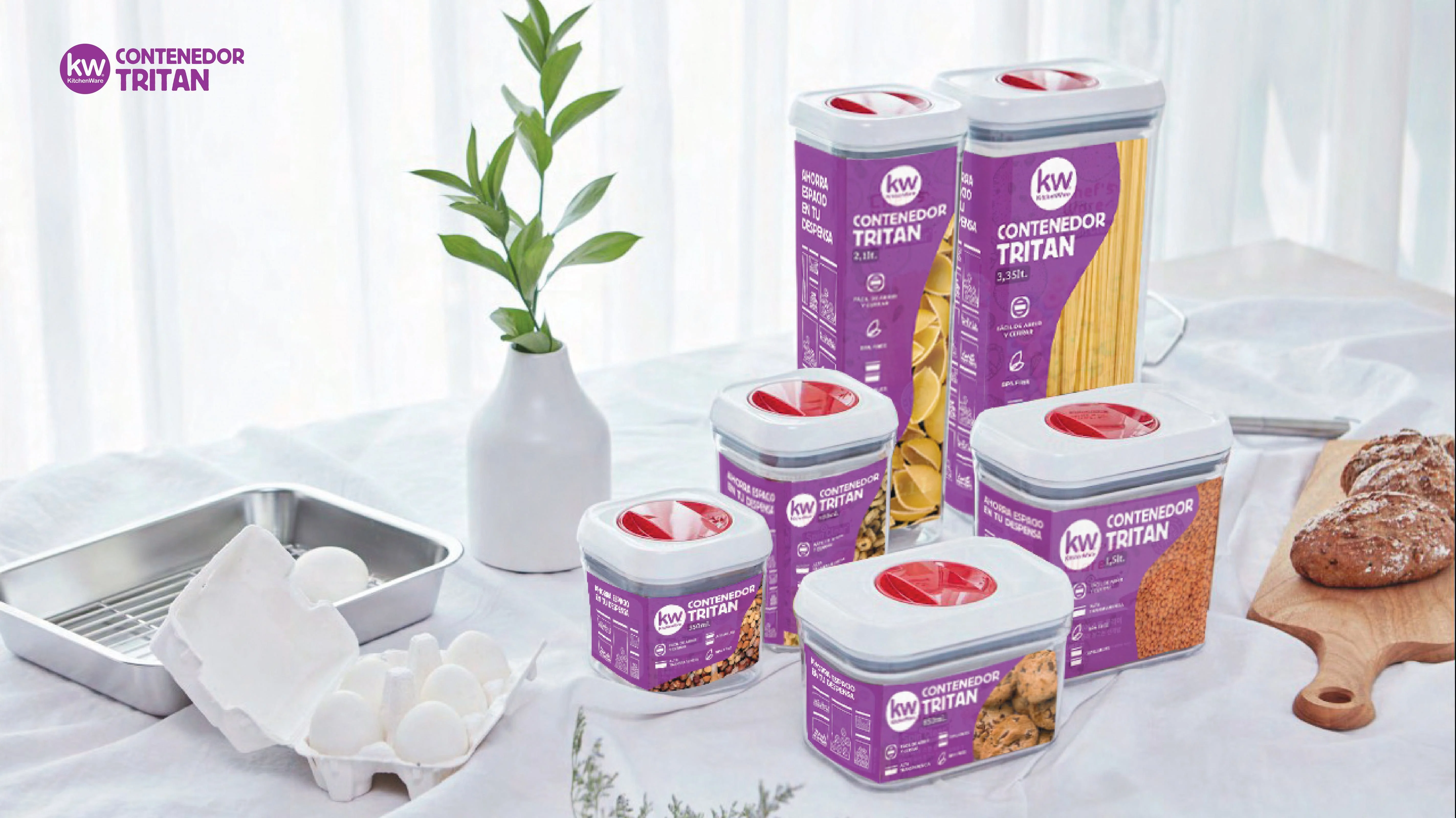 CONTENEDOR HERMETICO CUADRADO TRITAN 920 ML