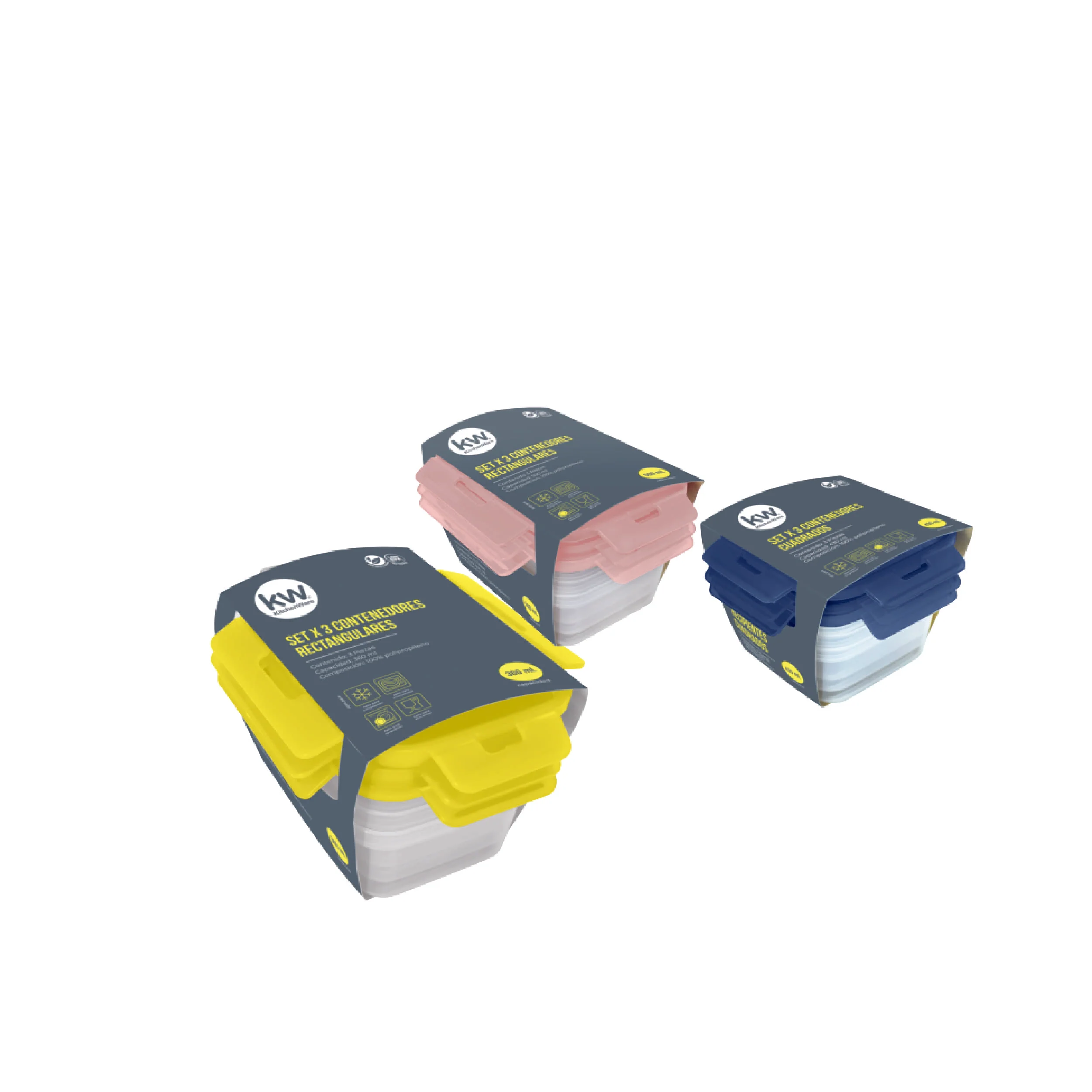 SET 9 CONTENEDORES PLASTICOS FOOD CLICK