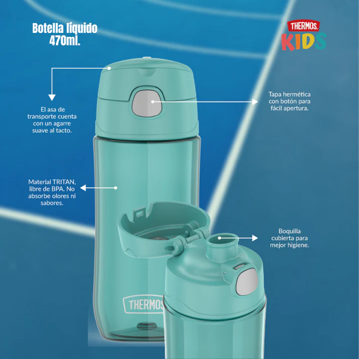 BOTELLA DE HIDRATACIÓN TRITAN THERMOS FUN BLUE 470ML