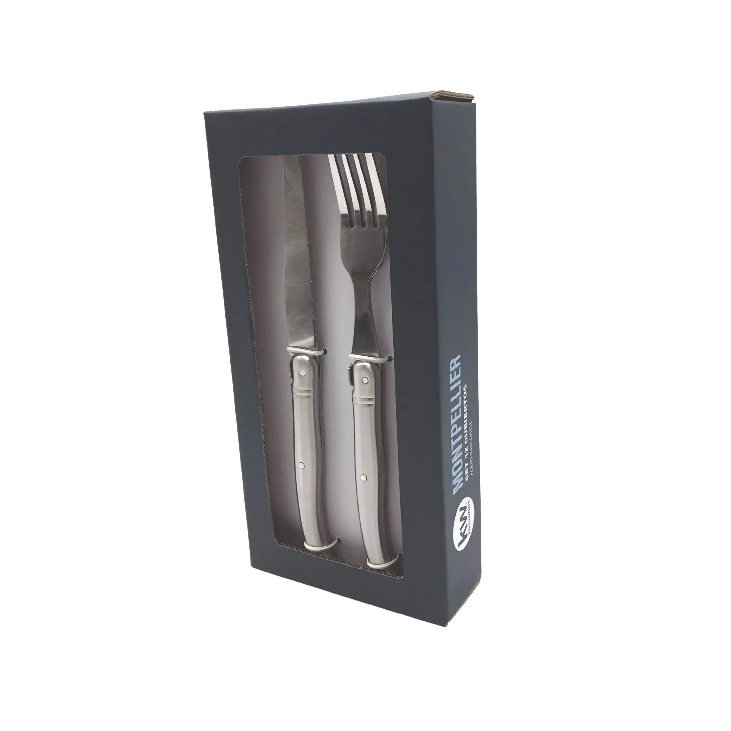 SET 12 CUBIERTOS MONTPELLIER ACERO INOX