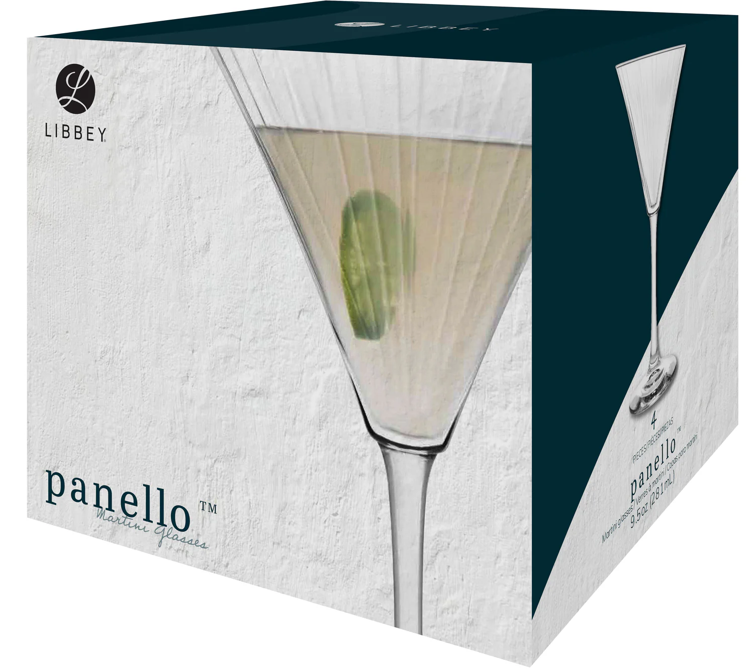 SET 4 COPAS MARTINI PANELLO 280 ML