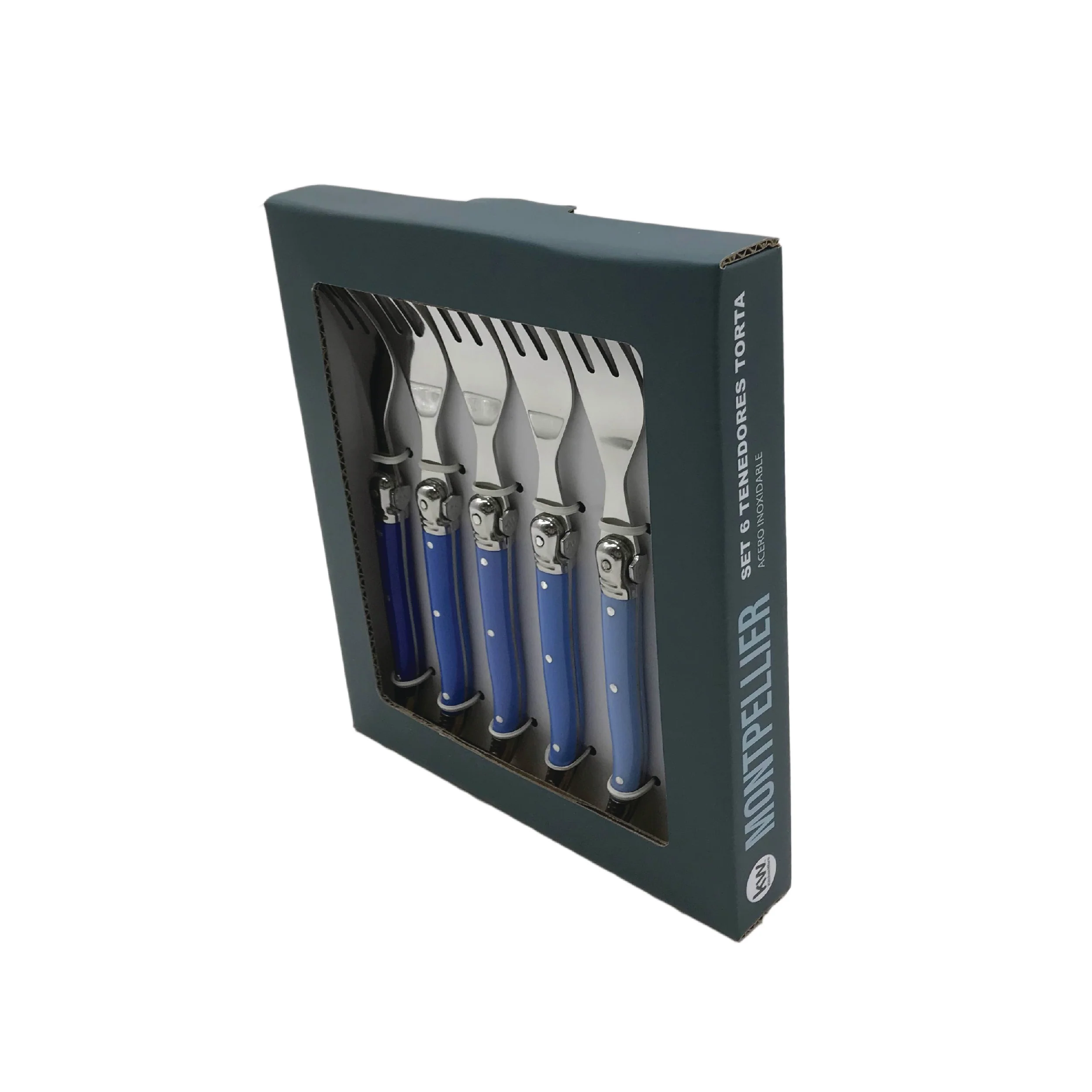 SET 6 TENEDORES PEQUEÑOS MONTPELLIER AZUL