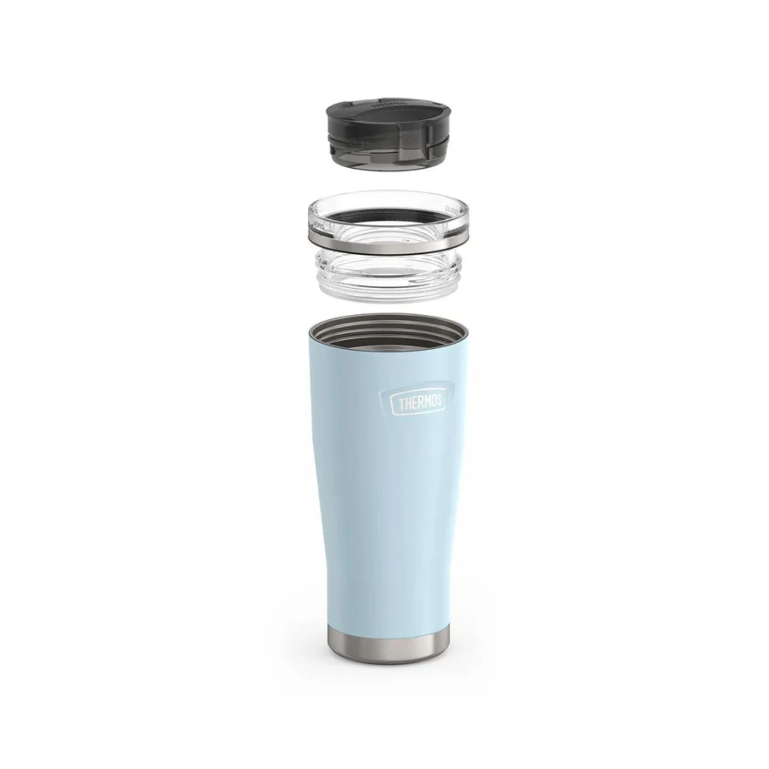 SET VASO GLACIER Y MUG GRAFITO ICON ACERO INOX 710ML