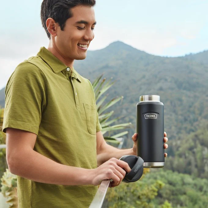 BOTELLA HIDRATACIÓN ICON ACERO INOXIDABLE 1.2LT GRAFITO