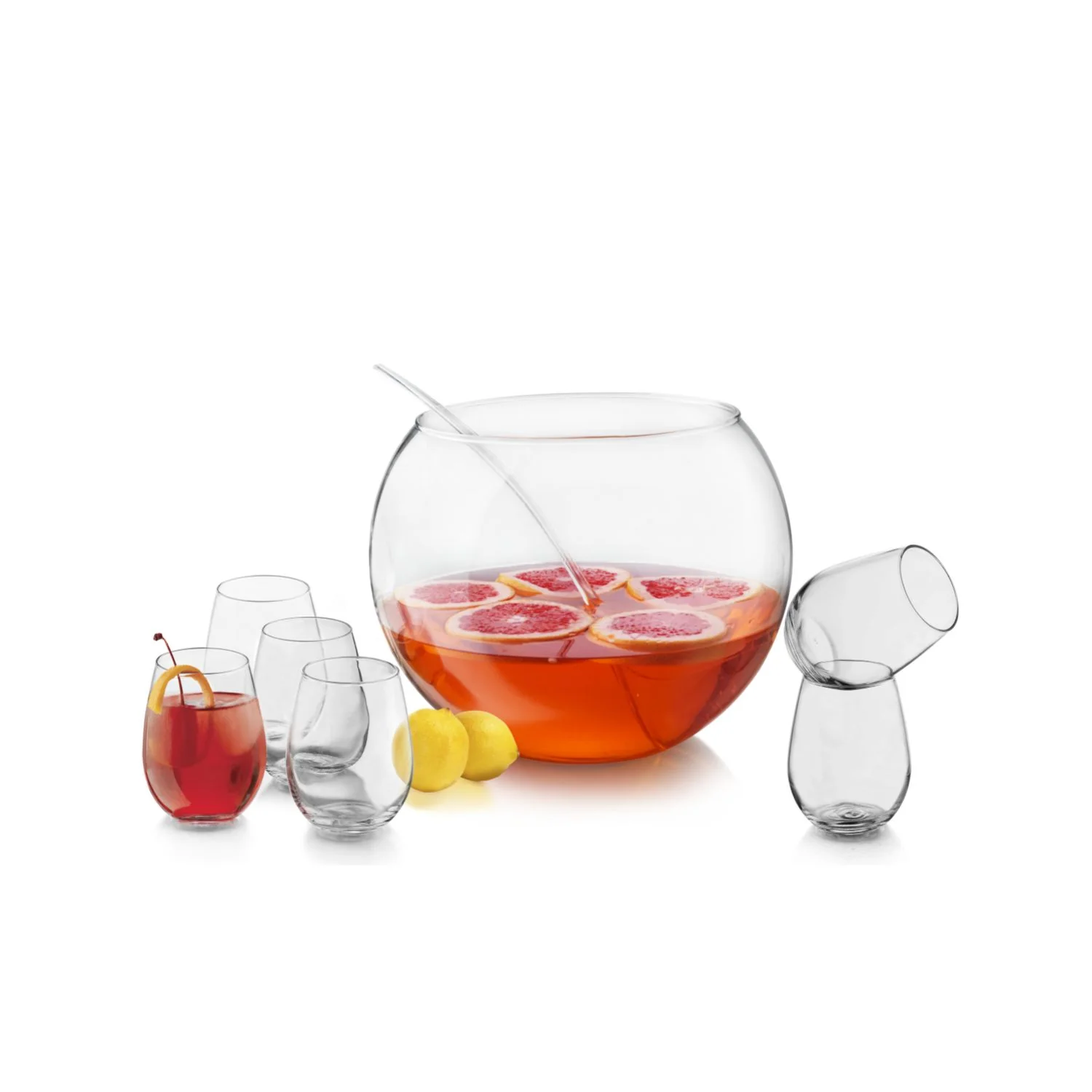 SET PONCHERA 8 PIEZAS VIDRIO 12,8 LITROS