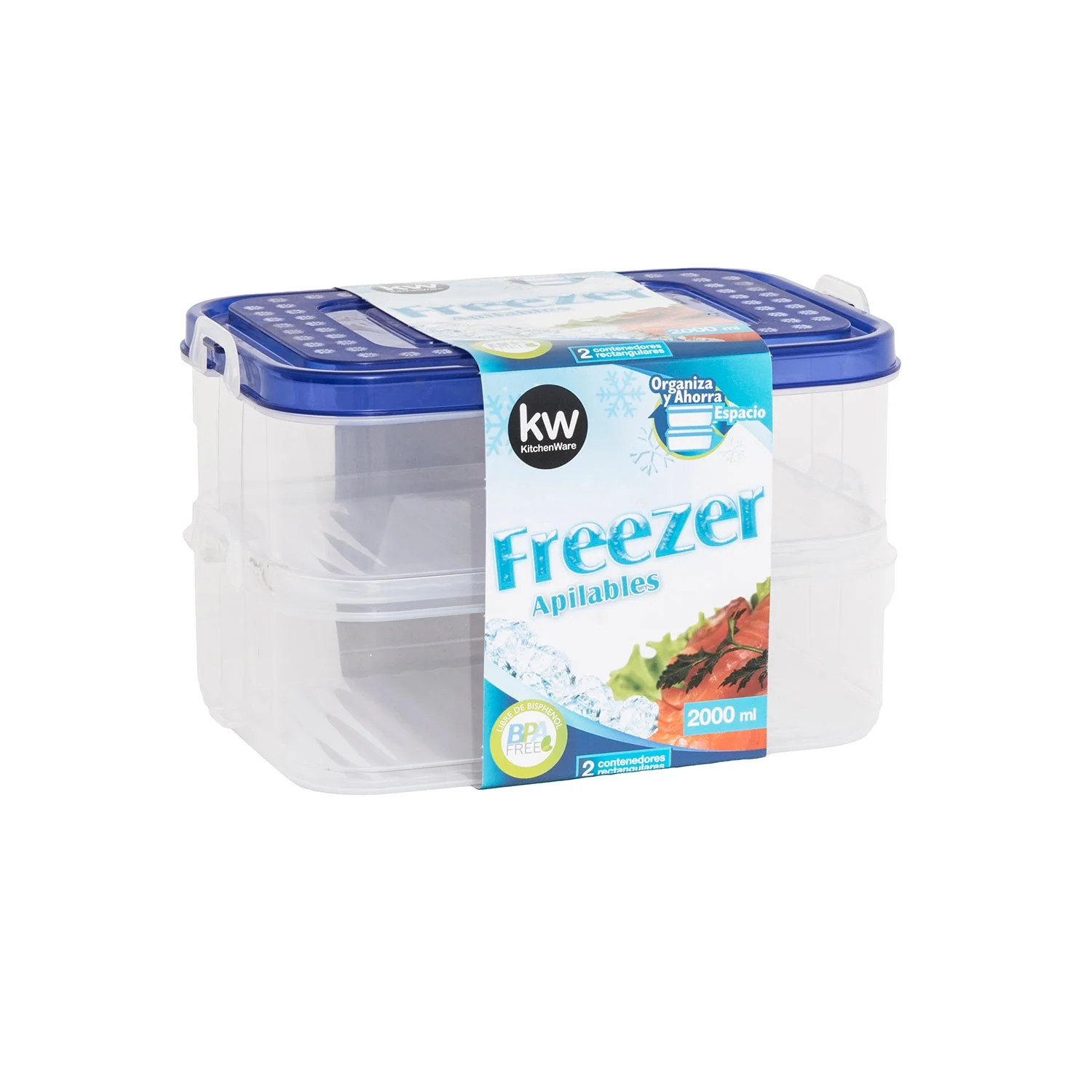 SET 2 CONTENEDORES RECTANGULAR 2 LT