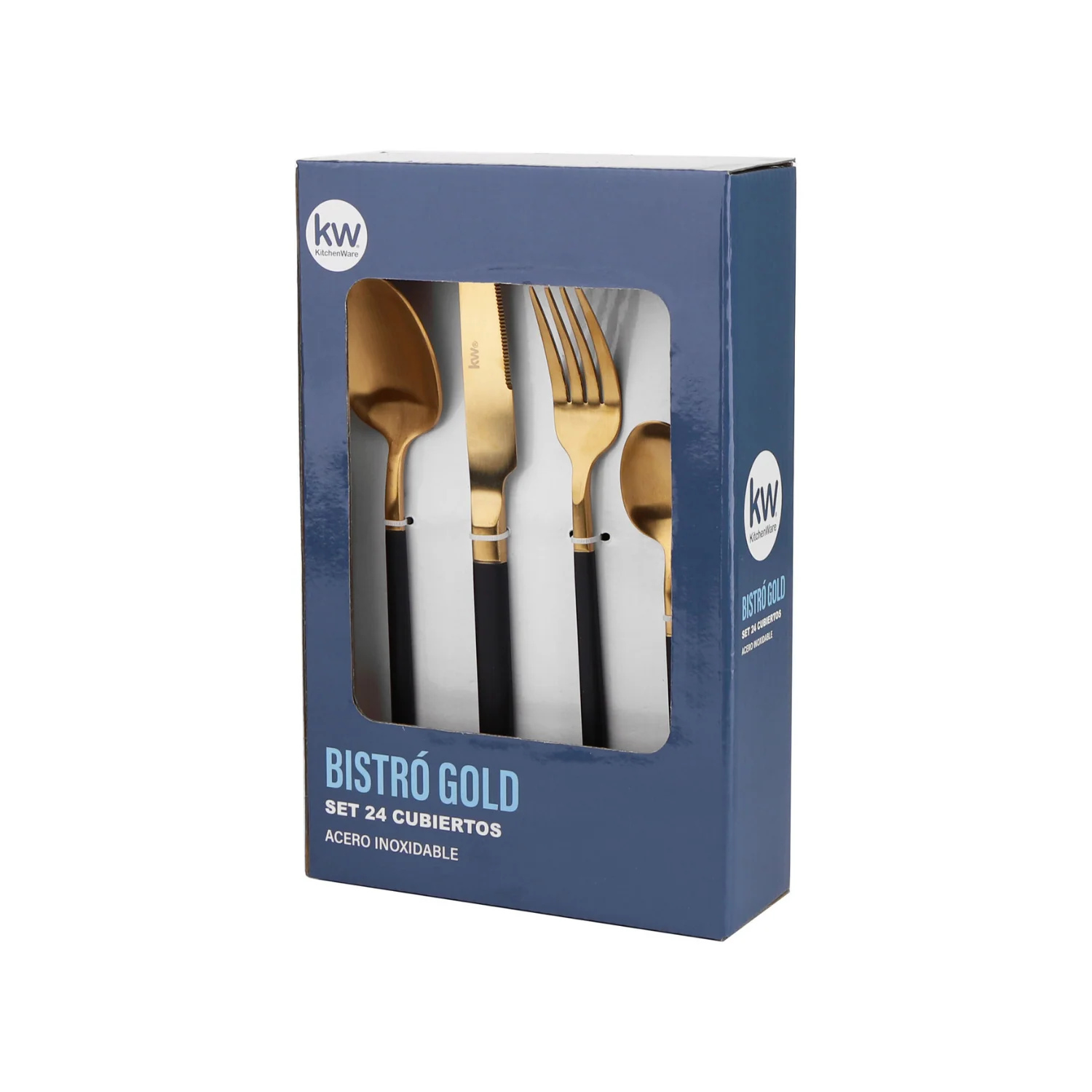 SET CUBERTERÍA 24 PIEZAS BISTRO GOLD
