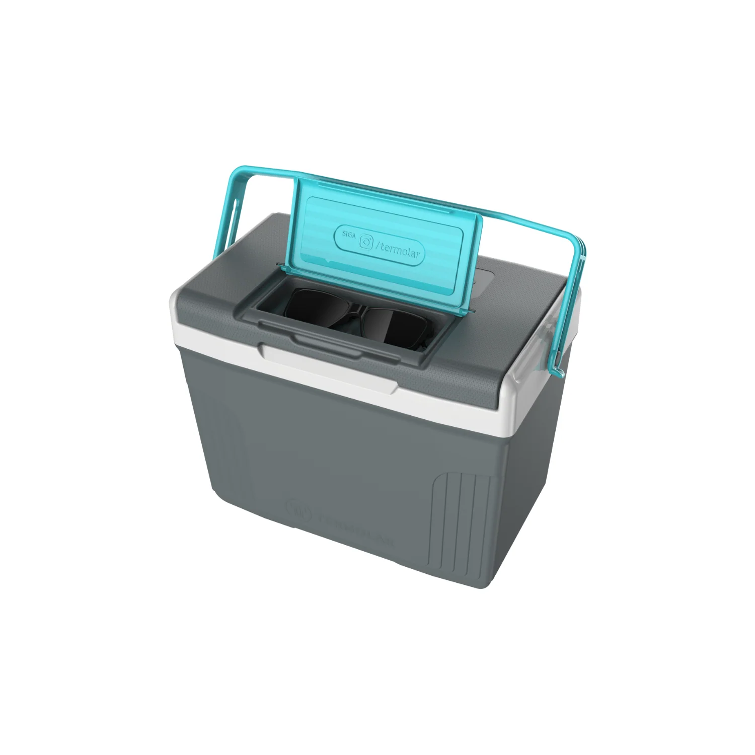 COOLER TERMOLAR 8LT GRIS/CELESTE