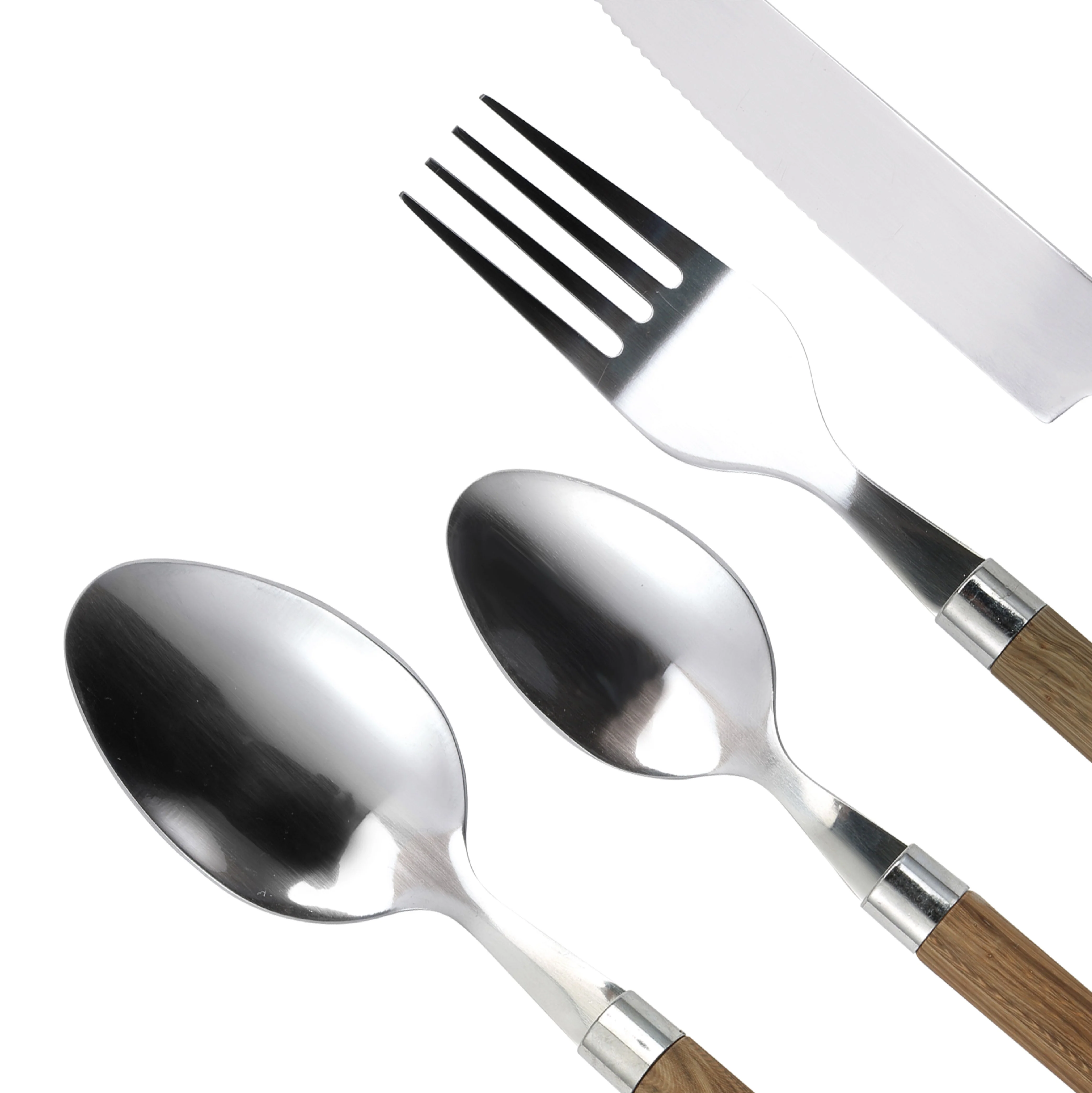 SET CUBERTERIA 24PZS ACERO INOXIDABLE NATUR