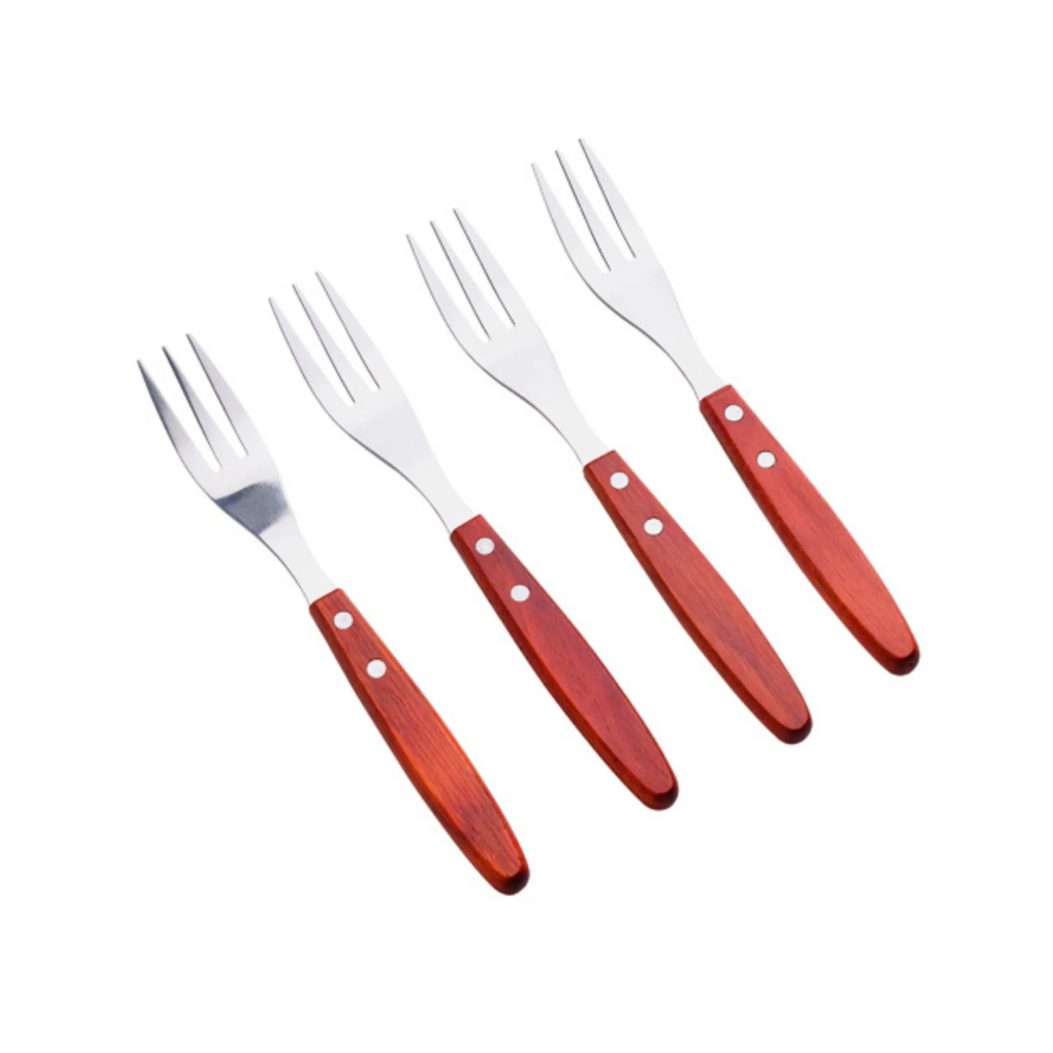 SET 4 TENEDORES DE CARNE ACERO INOXIDABLE BBQ