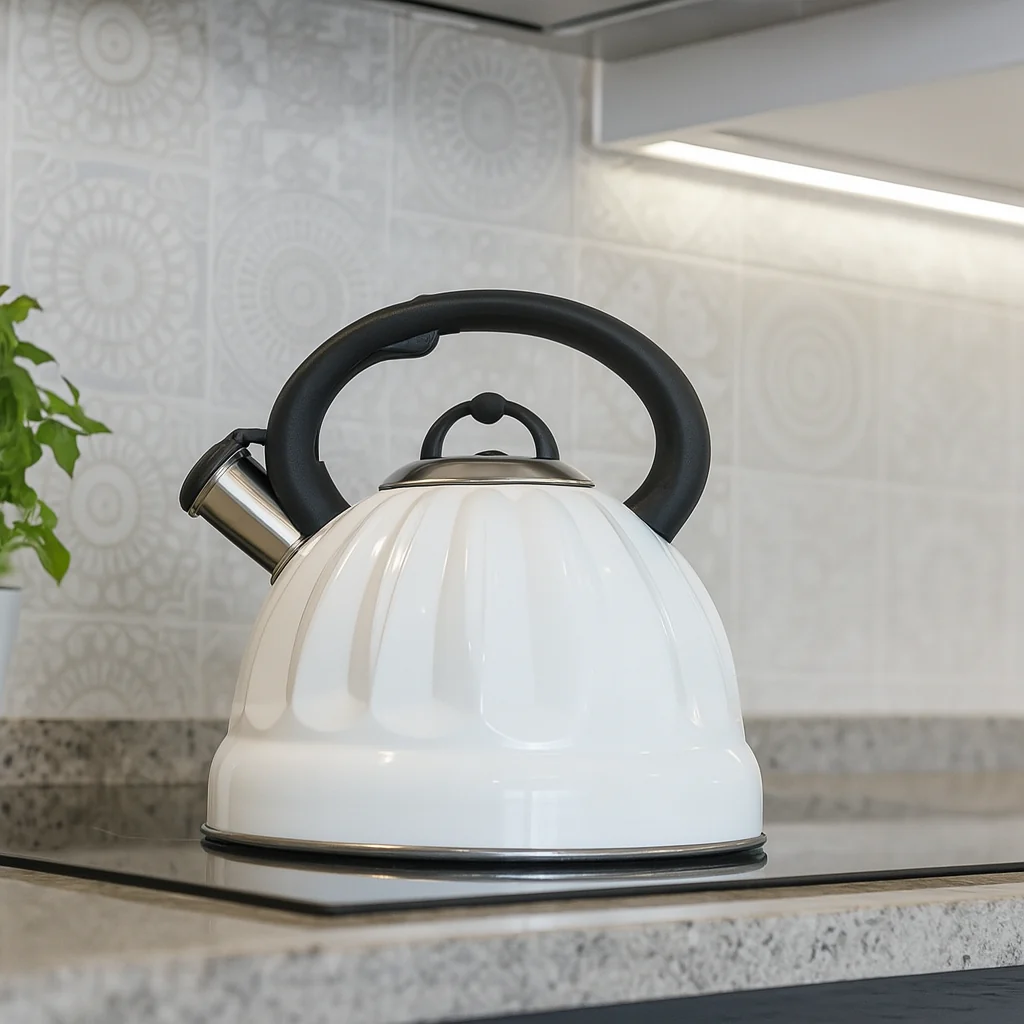 TETERA DE ACERO INOXIDABLE BARI BLANCA 3LT