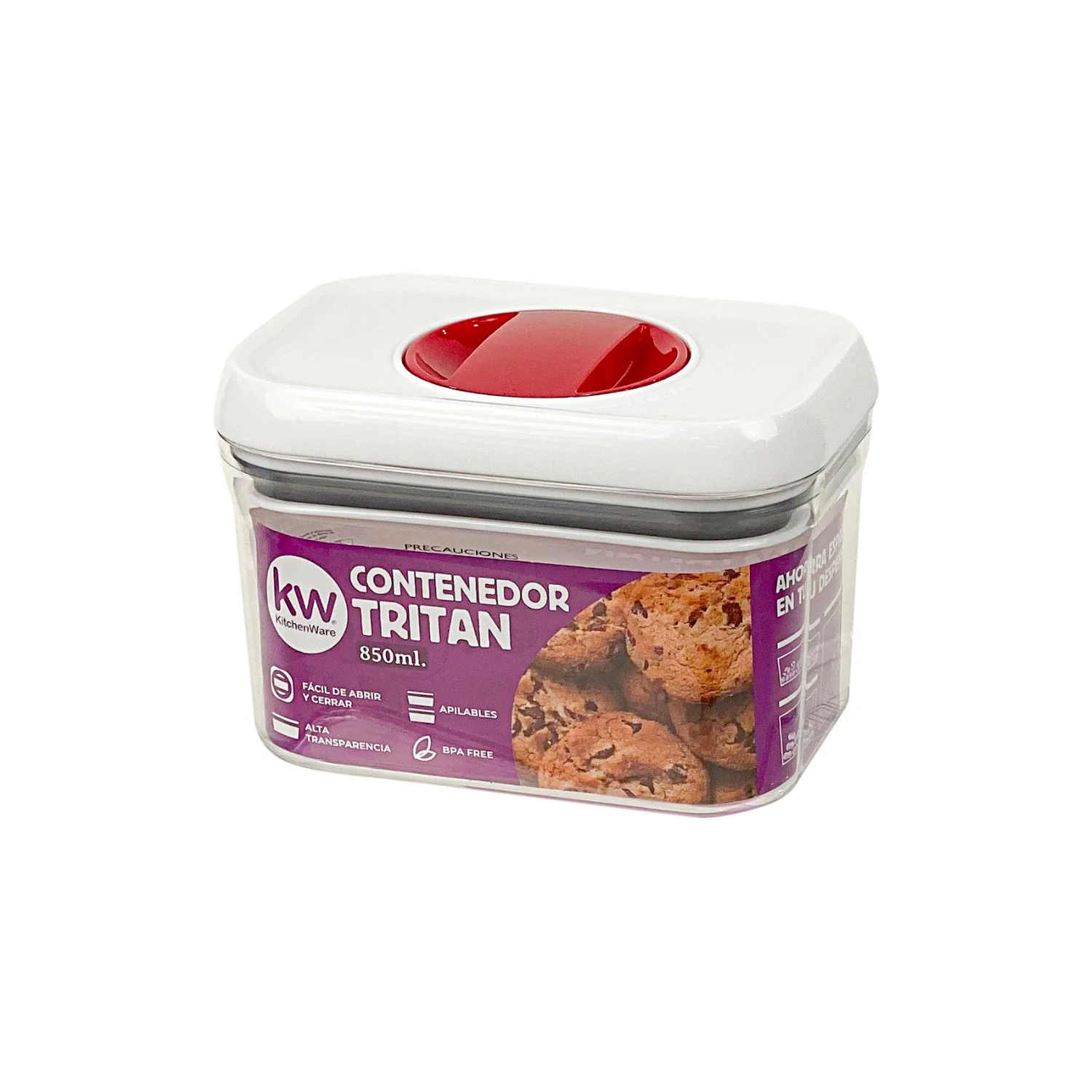 CONTENEDOR HERMETICO RECTANGULAR TRITAN 850ML