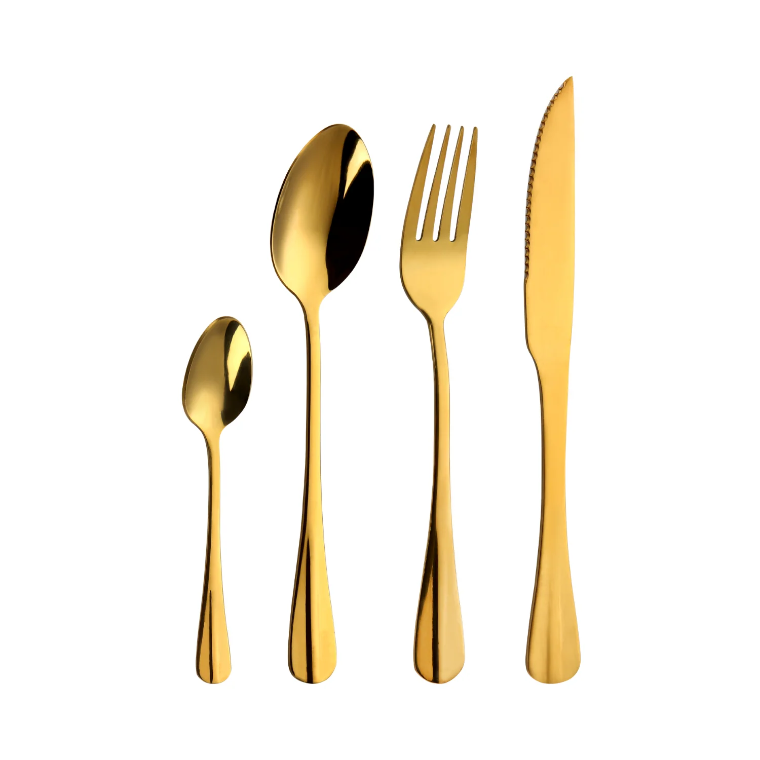 SET CUBERTERÍA 24PZ CAPRI GOLD ACERO INOXIDABLE