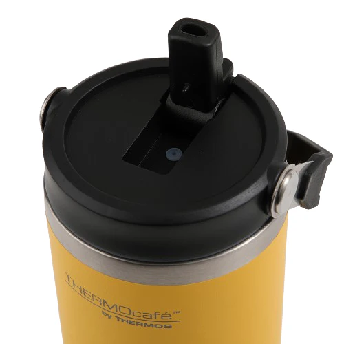 BOTELLA TRAVEL MUG FLIPLID ACERO INOXIDABLE AMARILLO 880ML