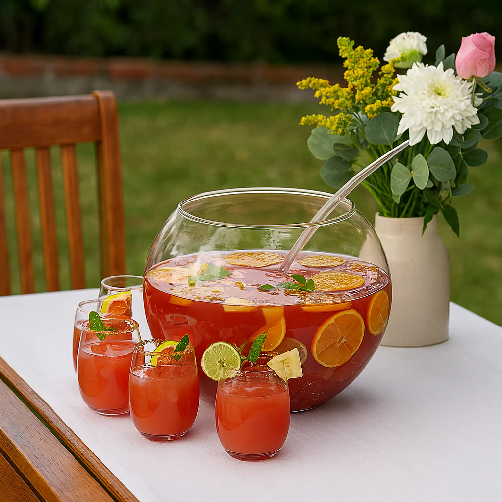 SET PONCHERA 8 PIEZAS VIDRIO 12,8 LITROS