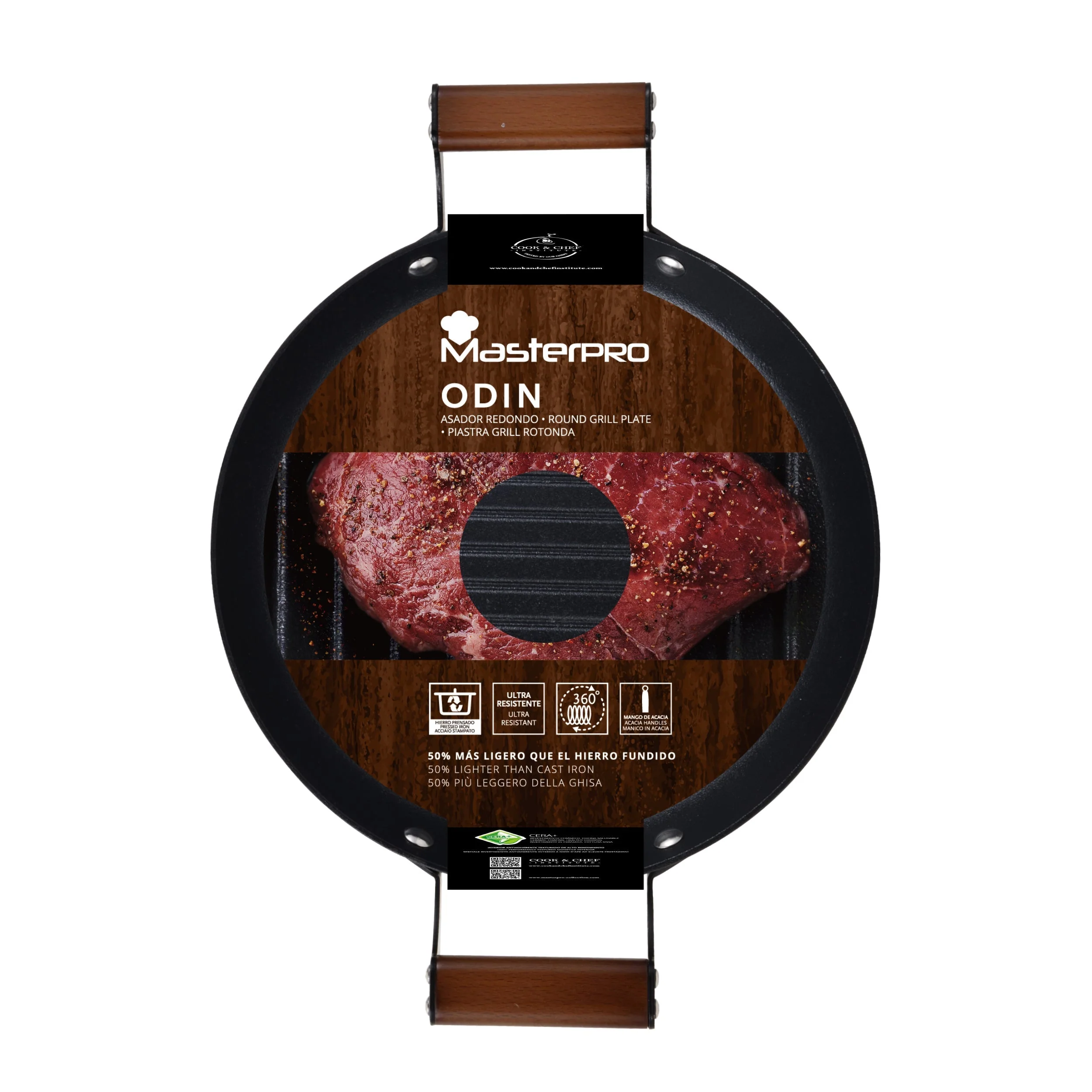 PLANCHA ASADOR REDONDA 28CM HIERRO