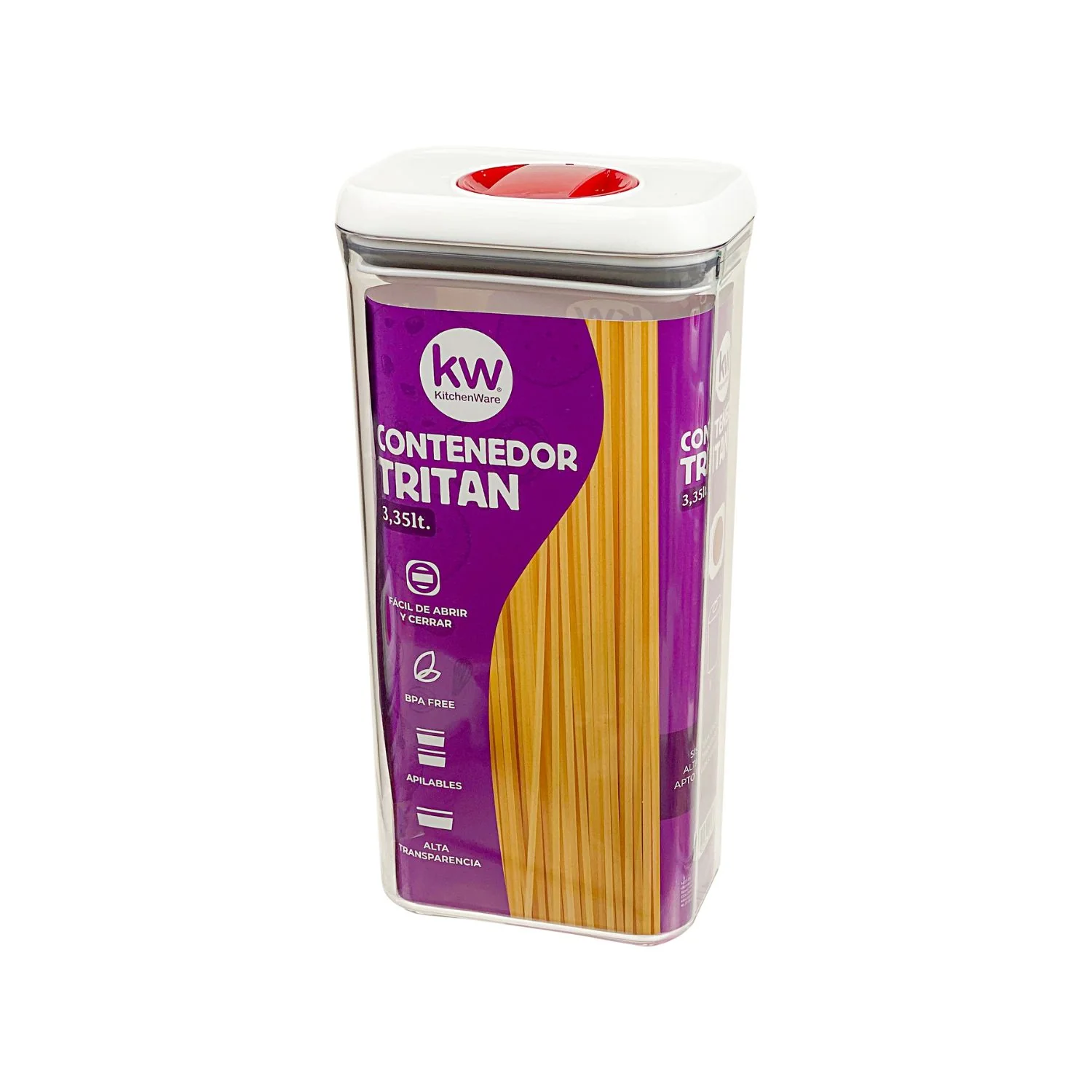 CONTENEDOR HERMETICO CUADRADO TRITAN 3.35 LT